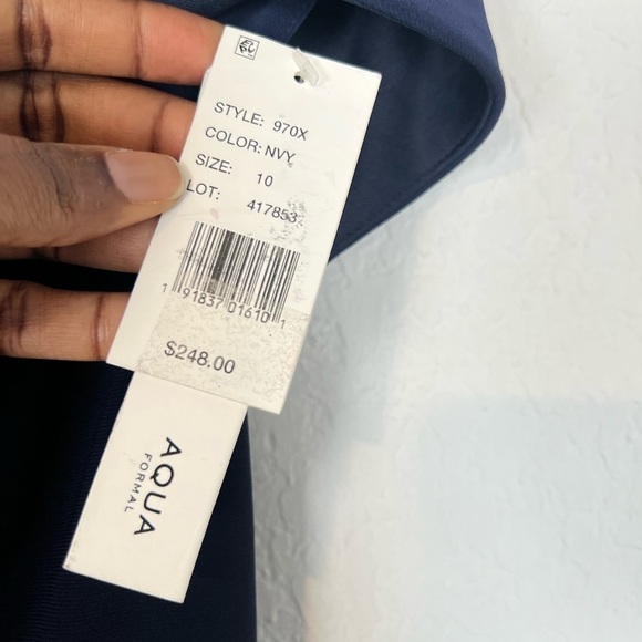 AQUA Off-the-shoulder Gown - Picture 7 of 9